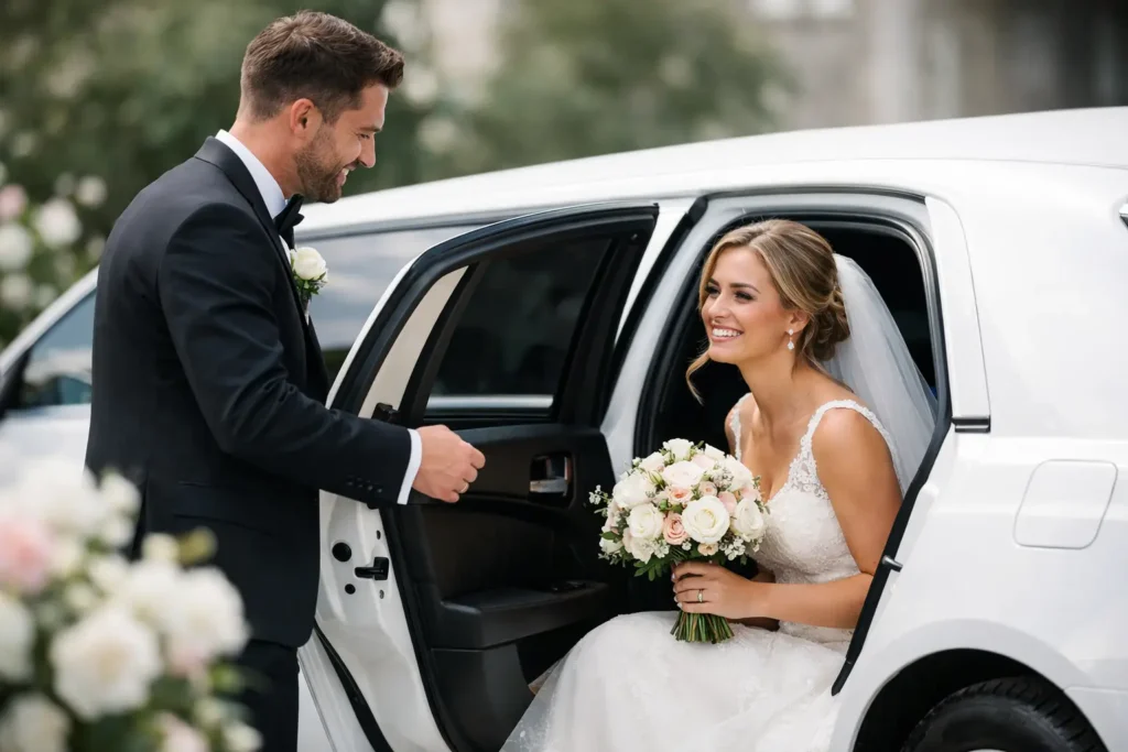Limousinenfahrt zur Hochzeit planen: 7 Details